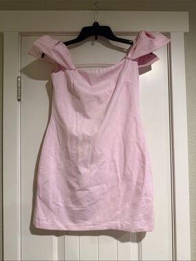wild fable Light Pink Mini Dress with Bow Straps